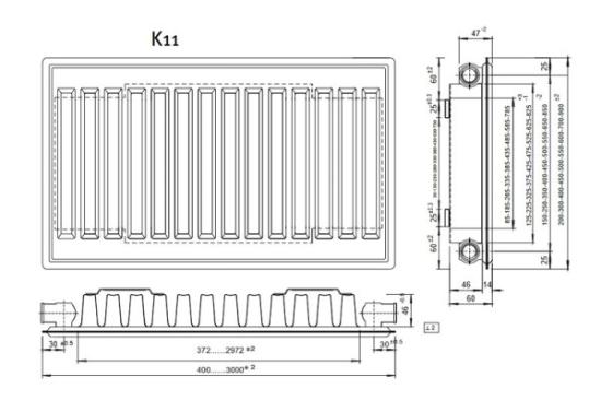 Prekės „Radiatorius ALTECH K11 300-520 IŠPARDUOTA“ paveikslėlis