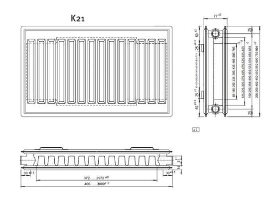 Prekės „Radiatorius ALTECH K21 300-520 IŠPARDUOTA“ paveikslėlis