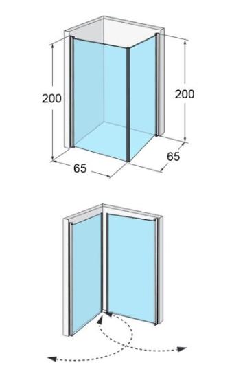 Prekės „Dušo kabina Ifö Space SPNF 65x65 Silver, matinis stiklas IŠPARDUOTA“ paveikslėlis