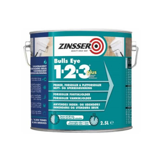 Prekės nuotrauka Gruntas ZINSSER123 BullsEye dėmes blokuojantis, baltas 1 L