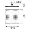 Prekės „Galva dušo FERRO lietaus 300x300mm nerūdijančio plieno, chromuotas IŠPARDUOTA“ paveikslėlis