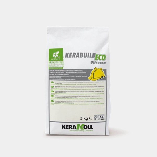 Prekės nuotrauka Kerabuild Eco Ultracem, 5 kg, greitai kietejantis hidroizoliacinis remontinis misinys