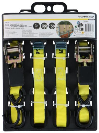 Prekės „Diržai krovinių 5mx25mm 150kg 4vnt Dunlop“ paveikslėlis