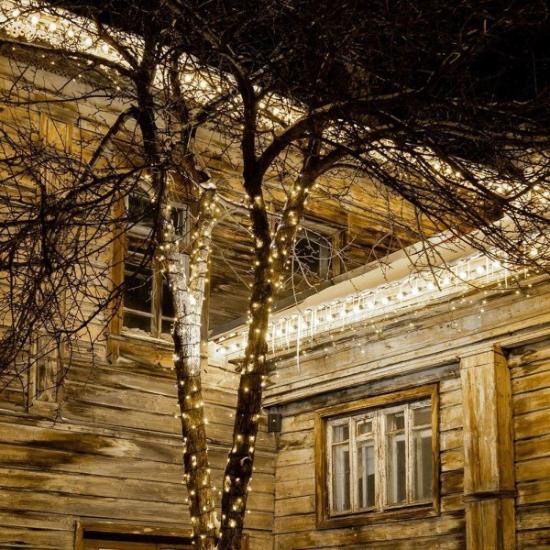 Prekės „Girlianda elektrinė 240 LED 18m 8F šil.balta IŠPARDUOTA“ paveikslėlis