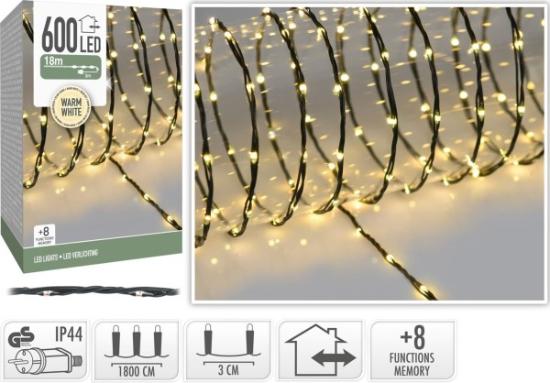 Prekės „Girlianda elektrinė 600 LED 18m šil.balta 8F IŠPARDUOTA“ paveikslėlis