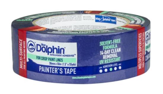 Prekės „Dažymo juosta vidutinio lipnumo 38 mm x 50 m mėlyna DOLPHIN IŠPARDUOTA“ paveikslėlis