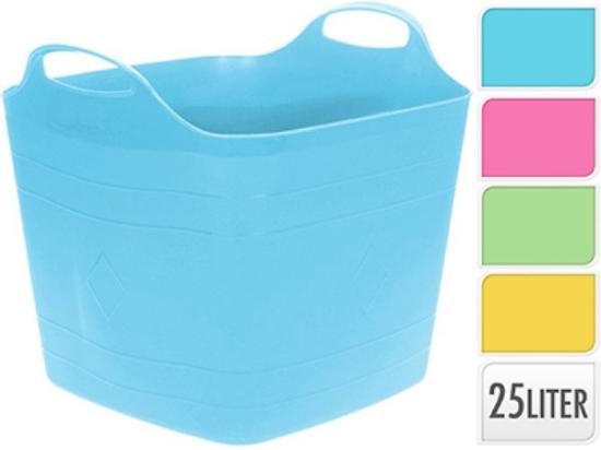 Prekės „Lankstus plastikinis kibiras su rankena 25 l kvadratinis 4 įvairių spalvų 30cm x 38cm IŠPARDUOTA“ paveikslėlis