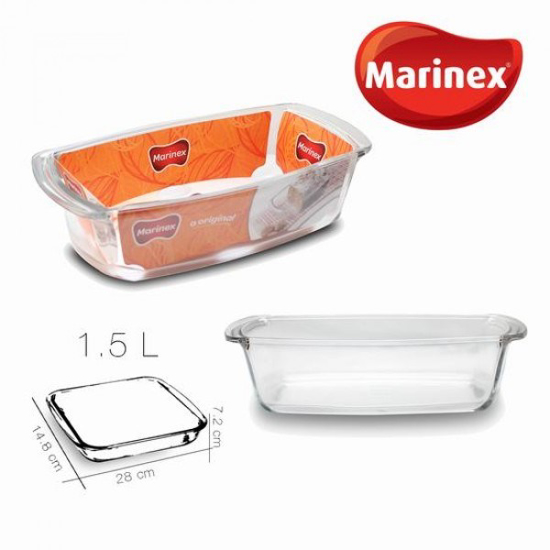 Prekės nuotrauka Indas kepimui stikl. 1.5L 27*14*7cm Marinex