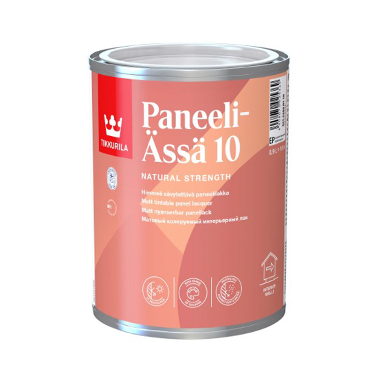 Prekės nuotrauka Lakas akrilinis Tikkurila Paneeli Assa matinis  EP 0,9 l