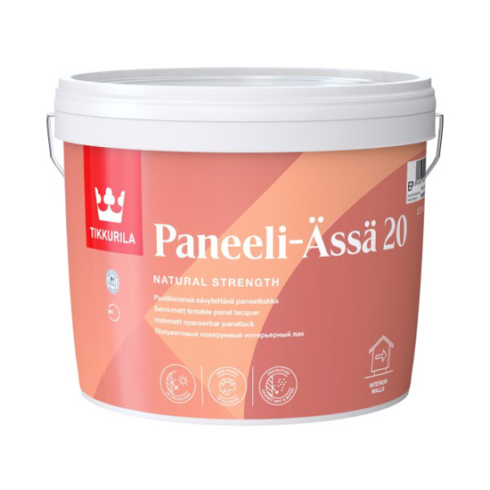 Prekės nuotrauka Lakas akrilinis Tikkurila Paneeli Assa pusiau matiniai EP 2,7 l