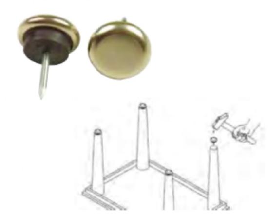 Prekės „Padukai baldams įkalami 22 mm 4 vnt Mod 60 10576 IŠPARDUOTA“ paveikslėlis