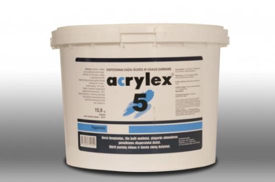 Prekės „Dažai vidaus darbams matiniai Acrylex-5 1,5 kg  IŠPARDUOTA“ paveikslėlis