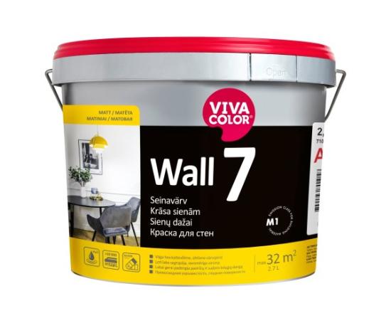Prekės „Dažai matiniai VIVACOLOR WALL 7 A 2,7 l IŠPARDUOTA“ paveikslėlis