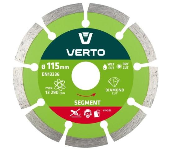 Prekės „Diskas deimantinis 115x2x22,2 mm Verto IŠPARDUOTA“ paveikslėlis