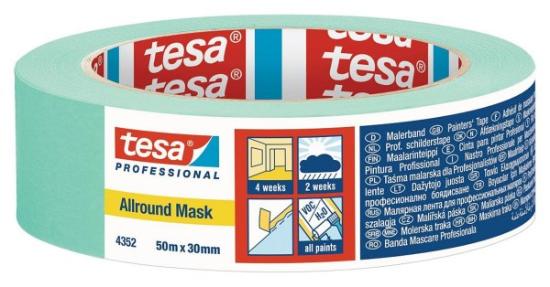 Prekės „Tesa 4352 Allround Mask apsauginė dažymo juosta 50 m x25 mm IŠPARDUOTA“ paveikslėlis