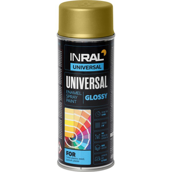 Prekės nuotrauka Dažai aerozoliniai universalūs INRAL RAL1036 400 ml