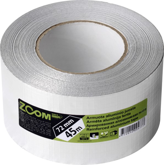 Prekės nuotrauka Armuota aliuminio juosta ZOOM, 72mm x 45m,