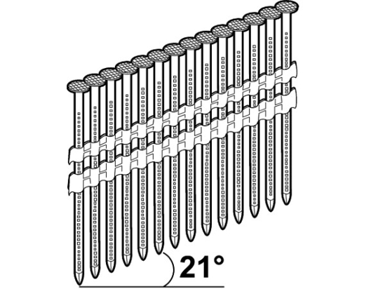 Prekės nuotrauka Vinys pistoletui 2,8x50 mm 21° 2200 vnt M-Fusion C4 Essve 772461