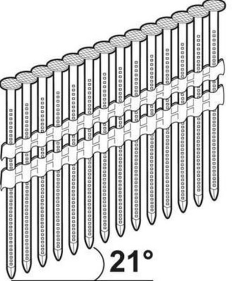 Prekės nuotrauka Vinys pistoletui 3,1x90 mm 21° 1200 vnt M-Fusion C4 Essve 7772467
