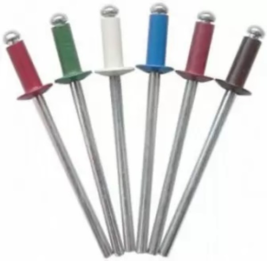 Prekės nuotrauka Kniedės 3,2x8 mm AL/ST RAL 7024 50 vnt Profix