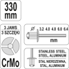 Prekės nuotrauka Kniediklis 3,2-6,4 mm AL/NP žirklinis 330 mm Yato