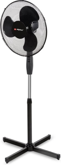 Prekės nuotrauka Pastatomas ventiliatorius, juodas 40cm 42W Alpina