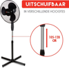 Prekės nuotrauka Pastatomas ventiliatorius, juodas 40cm 42W Alpina