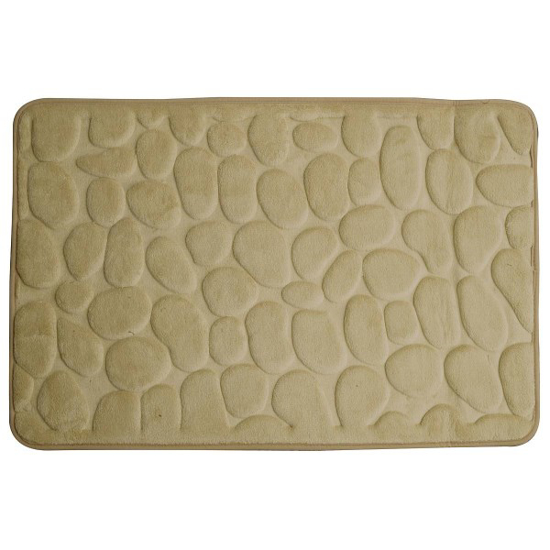 Prekės nuotrauka Kilimėlis voniai poliesterio Rimini 60 x 95 cm šviesiai rusvas