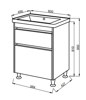 Prekės nuotrauka Komplektas spinintelė ir praustuvas VENERA TNB-2D 60cm