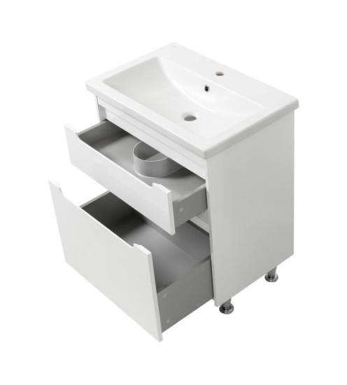 Prekės „Komplektas spintelės su praustuvų VALENCIA WHITE TNB-2D60cm IŠPARDUOTA“ paveikslėlis