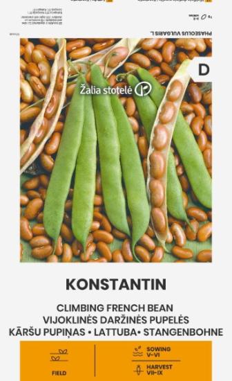 Prekės „Sėklos vijoklinės daržinės pupelės KONSTANTIN 15g IŠPARDUOTA“ paveikslėlis