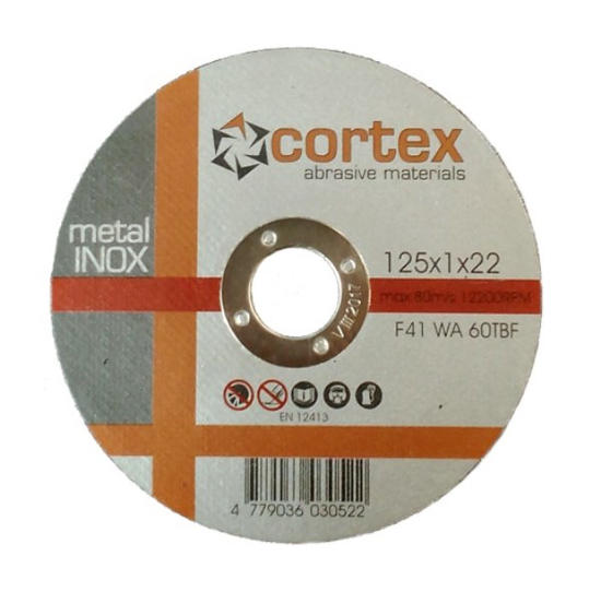 Prekės nuotrauka Diskas pjovimui metalo 125 x 1 x 22,2 mm Inox Cortex