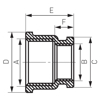 Prekės nuotrauka Perėjimas bronzinis 3/8"-1/2" v/v