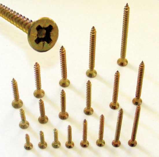 Prekės nuotrauka Medsraigčiai geltoni 3,5x12 mm