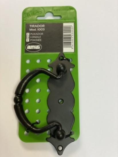 Prekės „Rankenėlė baldinė 100x31 mm juoda Green Mod.1003“ paveikslėlis