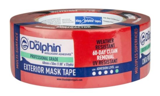 Prekės „Juosta dažymo ir tinkavimo DOLPHIN 48 mm x 50 m raudona IŠPARDUOTA“ paveikslėlis