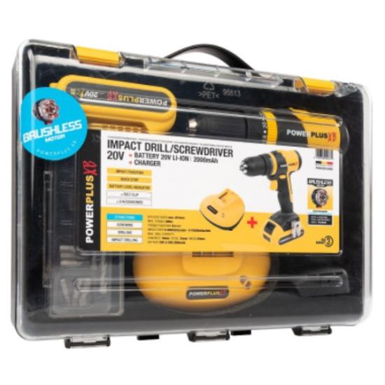 Prekės „Gręžtuvas akumuliatorinis 20V/2Ah XB Powerplus POWXB10060 IŠPARDUOTA“ paveikslėlis