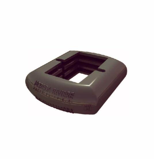 Prekės „Plastikinė universali apkaba, 60x40 mm, rudos spalvos IŠPARDUOTA“ paveikslėlis