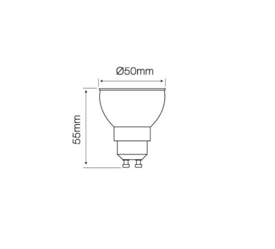Prekės „Lemputė LED line PRIME, LED GU10, 230V 7W 1000lm, 142lm/W, 120°, šiltai balta, keramikinė “ paveikslėlis