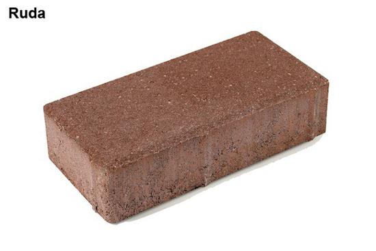 Prekės nuotrauka Grindinio trinkelė Prizma 5, 200x100x50 mm, ruda