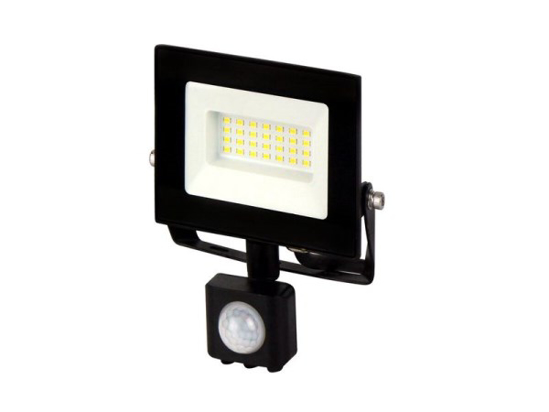 Prekės nuotrauka Lauko šviestuvas su judesio davikliu LED 20W neutraliai balta 230Vac, 2000lm, IP44, juodas, LUMINO, LED LINE