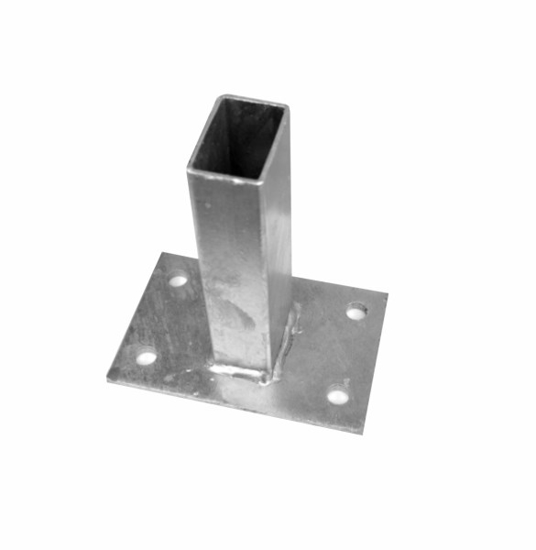 Prekės nuotrauka Metalinis stulpo laikiklis, 60x40 mm, cinkuotas