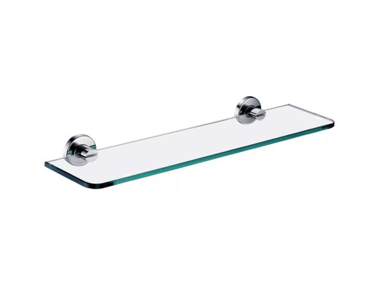 Prekės nuotrauka Vonios lentyna FERRO SMILE ASM13 50cm, blizgantis chromas ir stiklas