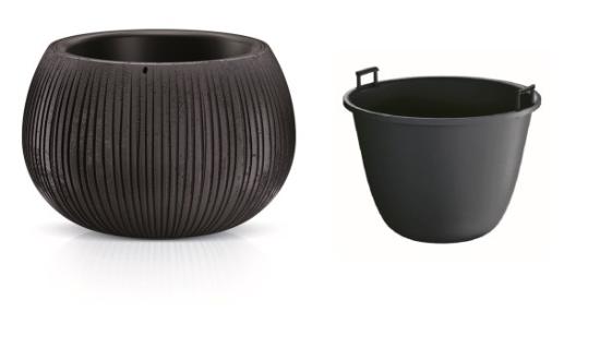 Prekės „Juodo betono imitacijos vazonas DKB480, Beton bowl IŠPARDUOTA“ paveikslėlis