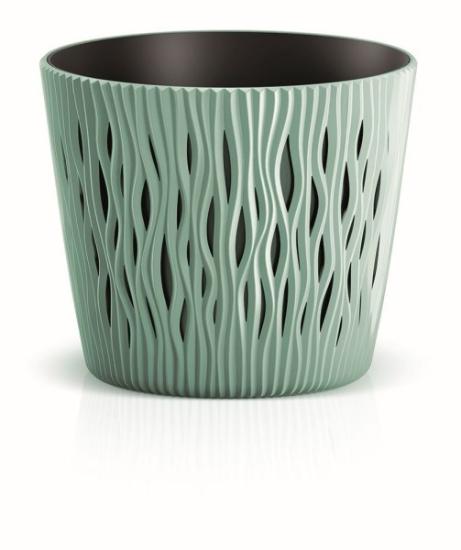 Prekės „Vazonas DSR160 Sandy Round, šalavijų spalvos, 16 cm IŠPARDUOTA“ paveikslėlis