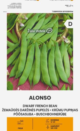 Prekės „Žemaūgių daržinių pupelių sėklos ALONSO, 15 g IŠPARDUOTA“ paveikslėlis