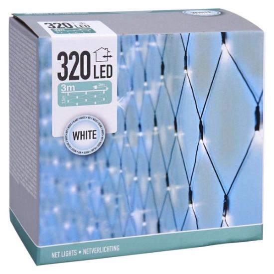 Prekės „Kalėdinė girlianda tinklas 320 LED, 3 metrai, šaltai balta IŠPARDUOTA“ paveikslėlis
