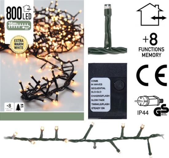 Prekės „Kalėdinė girlianda 800 LED, 16 metrų, šiltai balta IŠPARDUOTA“ paveikslėlis