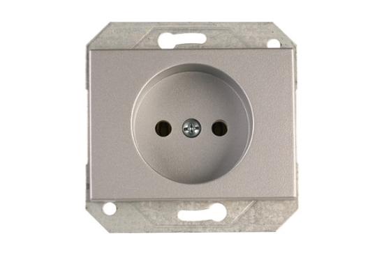 Prekės „Kištukinis lizdas Vilma RP16-001-02 XP500, be įžeminimo, be rėmelio,  metallic spalvos  IŠPARDUOTA“ paveikslėlis