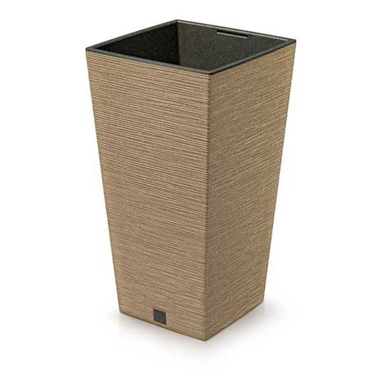 Prekės nuotrauka Vazonas naturo DFSH400 Eco Wood Furu Square, rudos spalvos IŠPARDUOTA